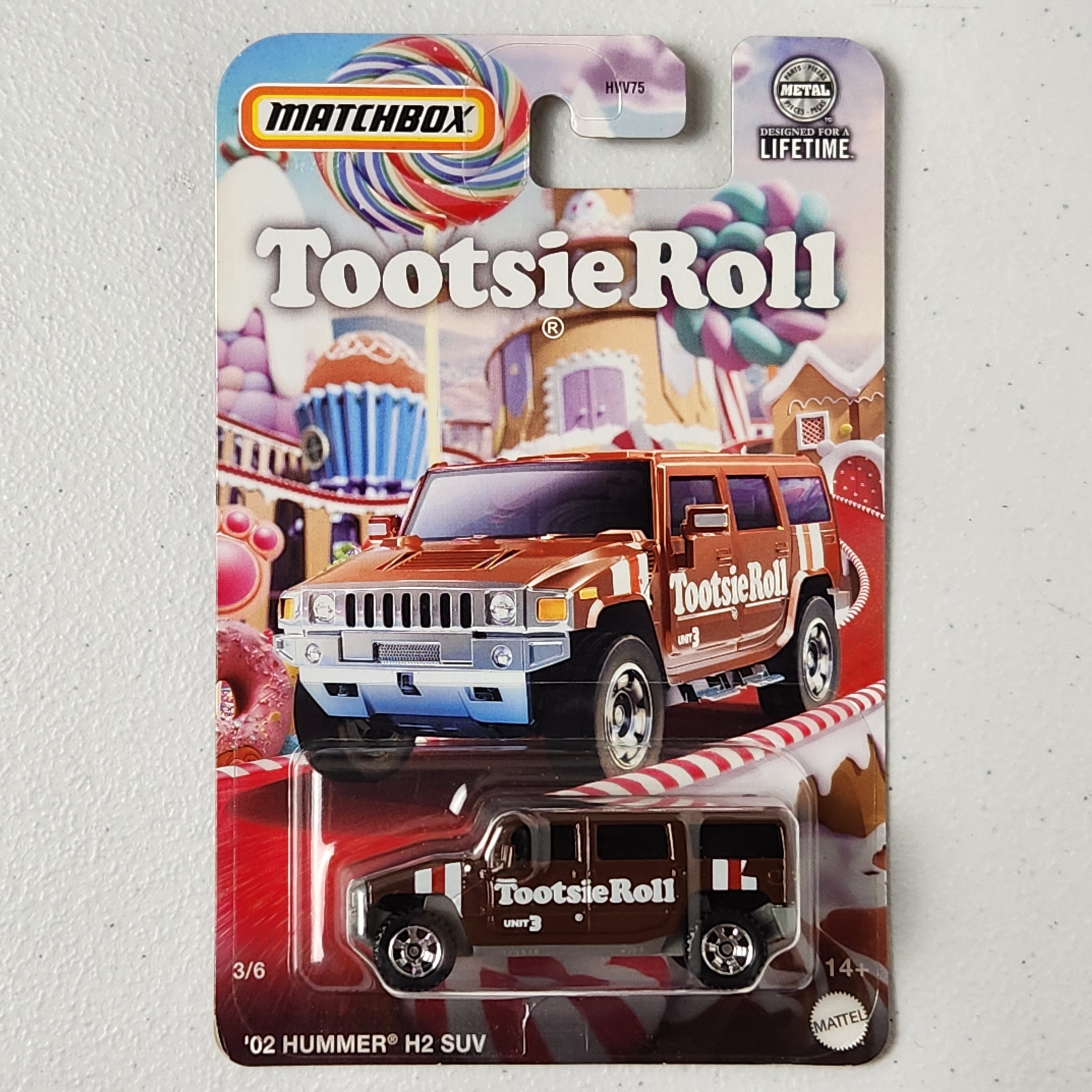 02 Hummer H2 SUV Tootsie Roll American Mainline Matchbox 2025