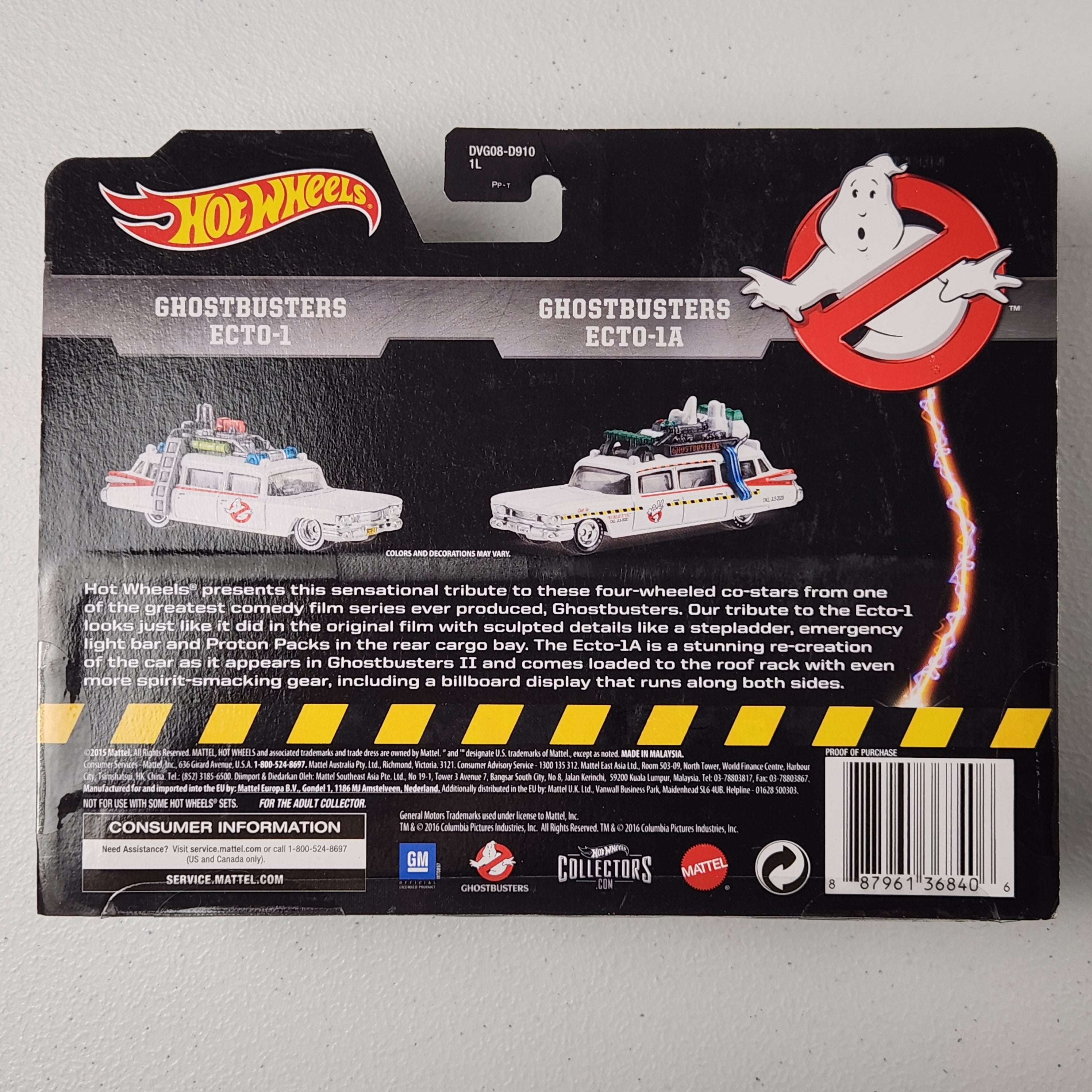 Ghostbusters Ecto-1 & Ecto-1A 2 Pack #1 Ghostbusters Movie Premium Hot Wheels 2015