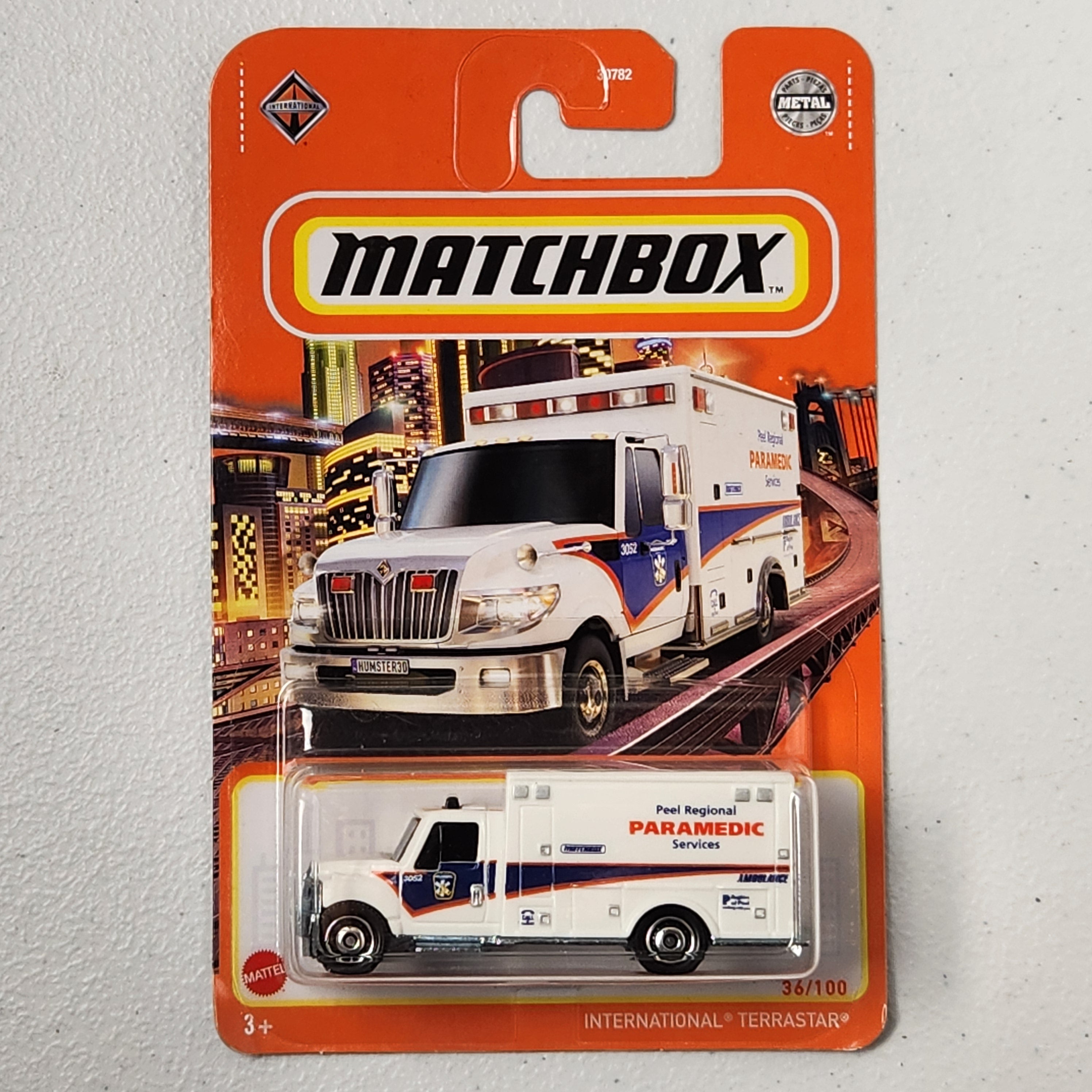 International Terrastar Paramedic Ambulance American Mainline Matchbox 2025