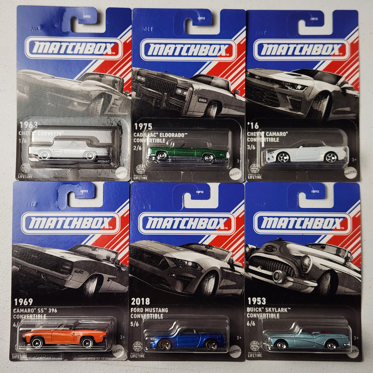 Convertible Series Set of 6 American Mainline Matchbox 2024
