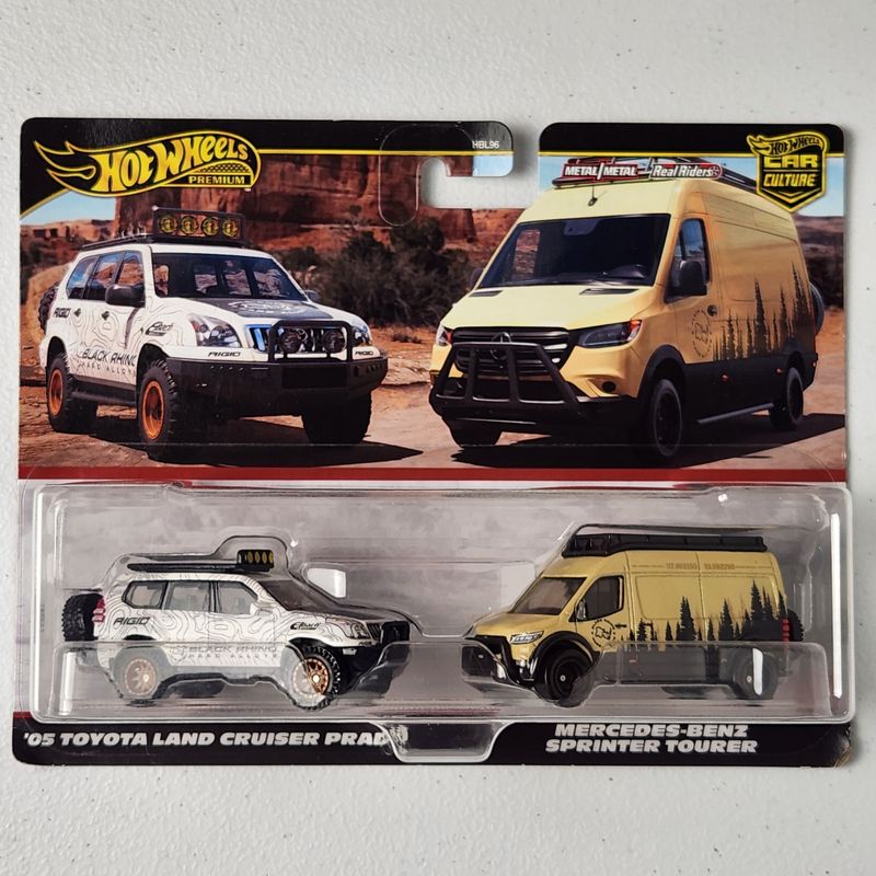 05 Toyota Land Cruiser Prado, Mercedes Benz Sprinter Tourer Car Culture Premium JDM Premium Hot Wheels 2 Pack