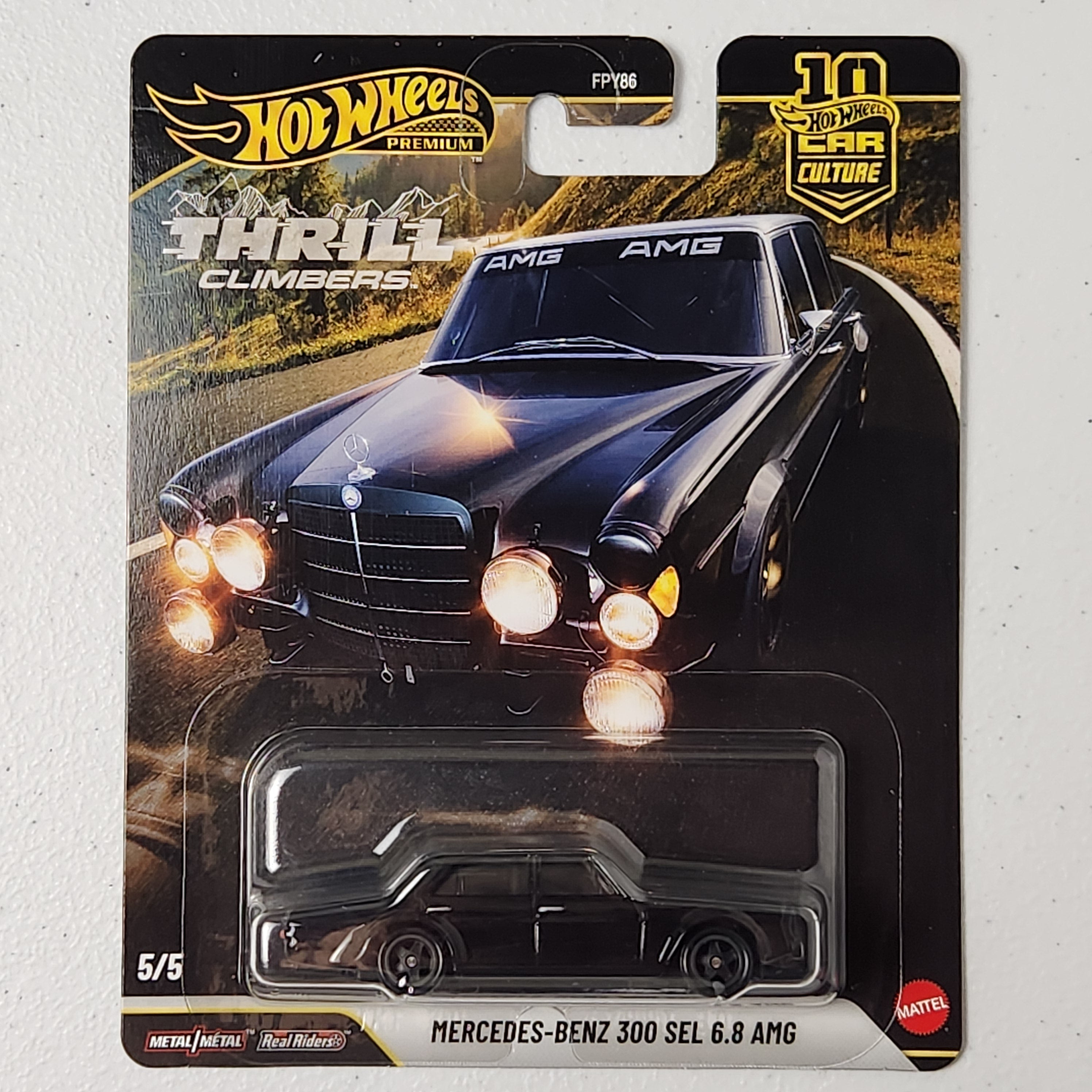 Mercedes-Benz 300 SEL 6.8 AMG 5/5 Car Culture: Thrill Climbers European Premium Hot Wheels 2026