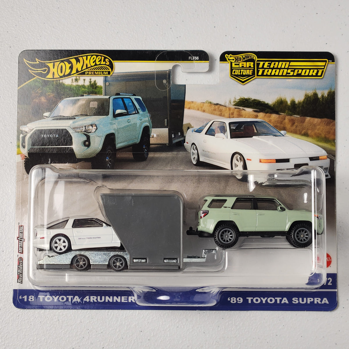 18 Toyota 4Runner / 89 Toyota Supra #72 Car Culture: Team Transport JDM Premium Hot Wheels 2024