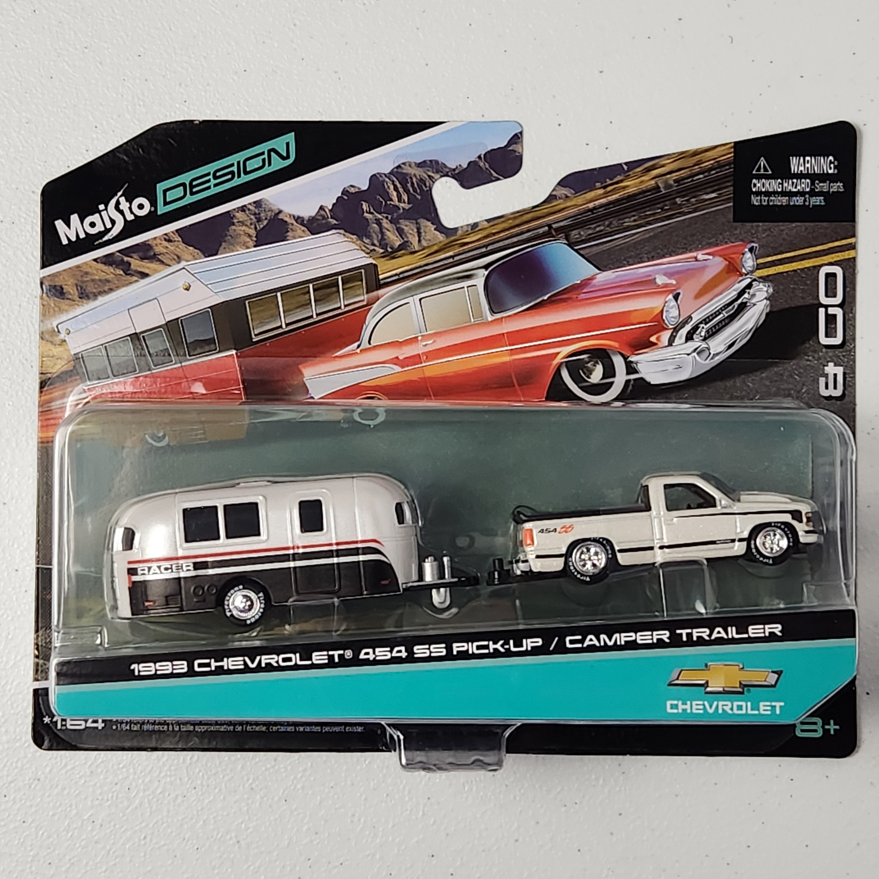 1993 Chevrolet 454 SS Pick-Up / Camper Trailer Tow & Go American Maisto 2026