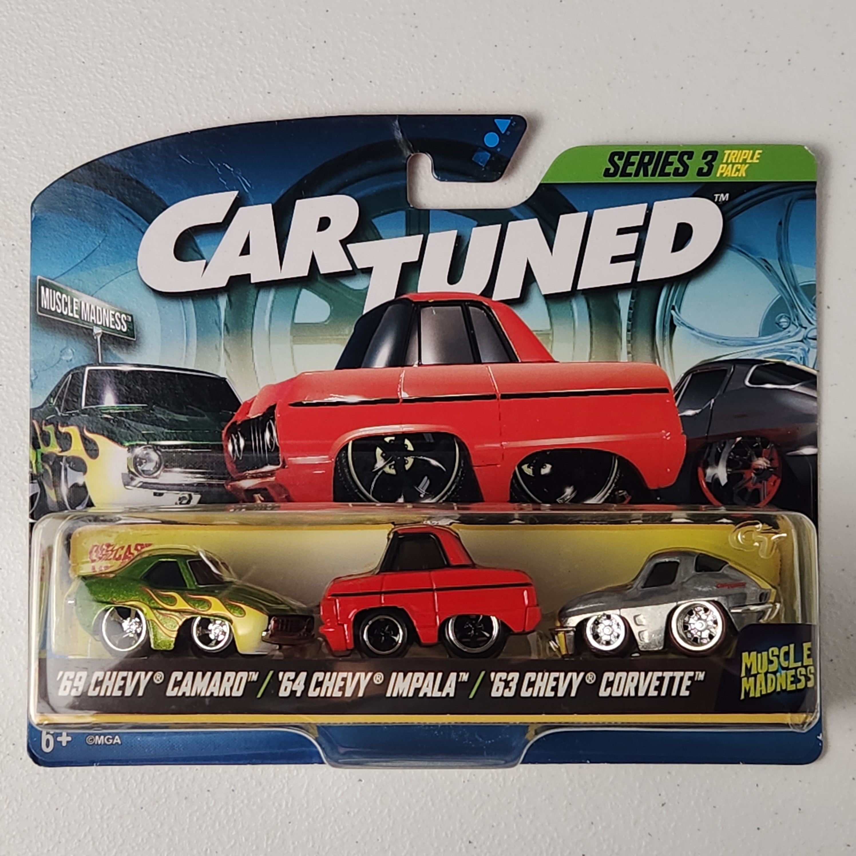 69 Chevy Camaro 64 Chevy Impala 63 Chevy Corvette Triple Pack Series 3 American Car Tuned