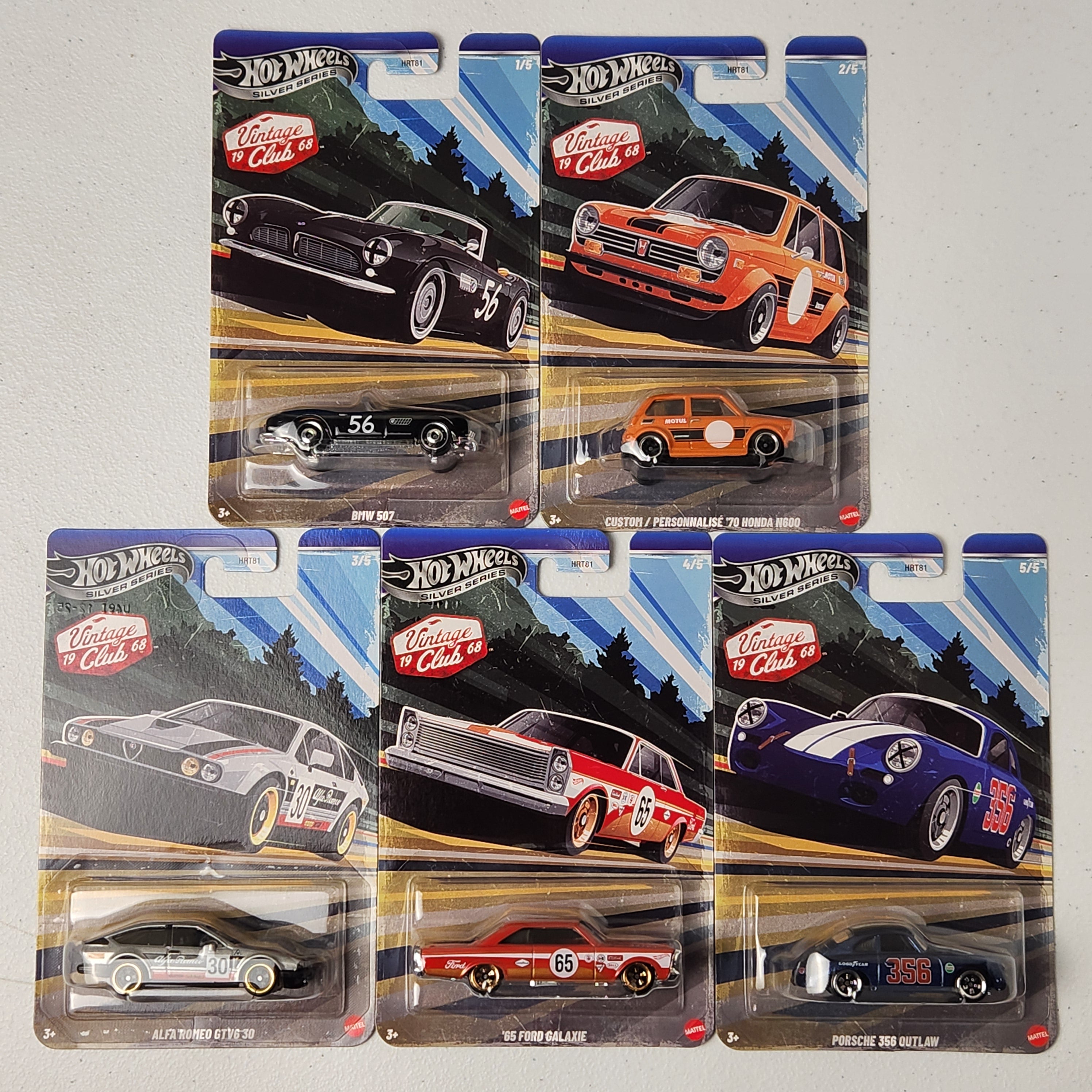 Vintage Club 1968 Mix 2 Full Set #1/5 to #5/5 SS HW