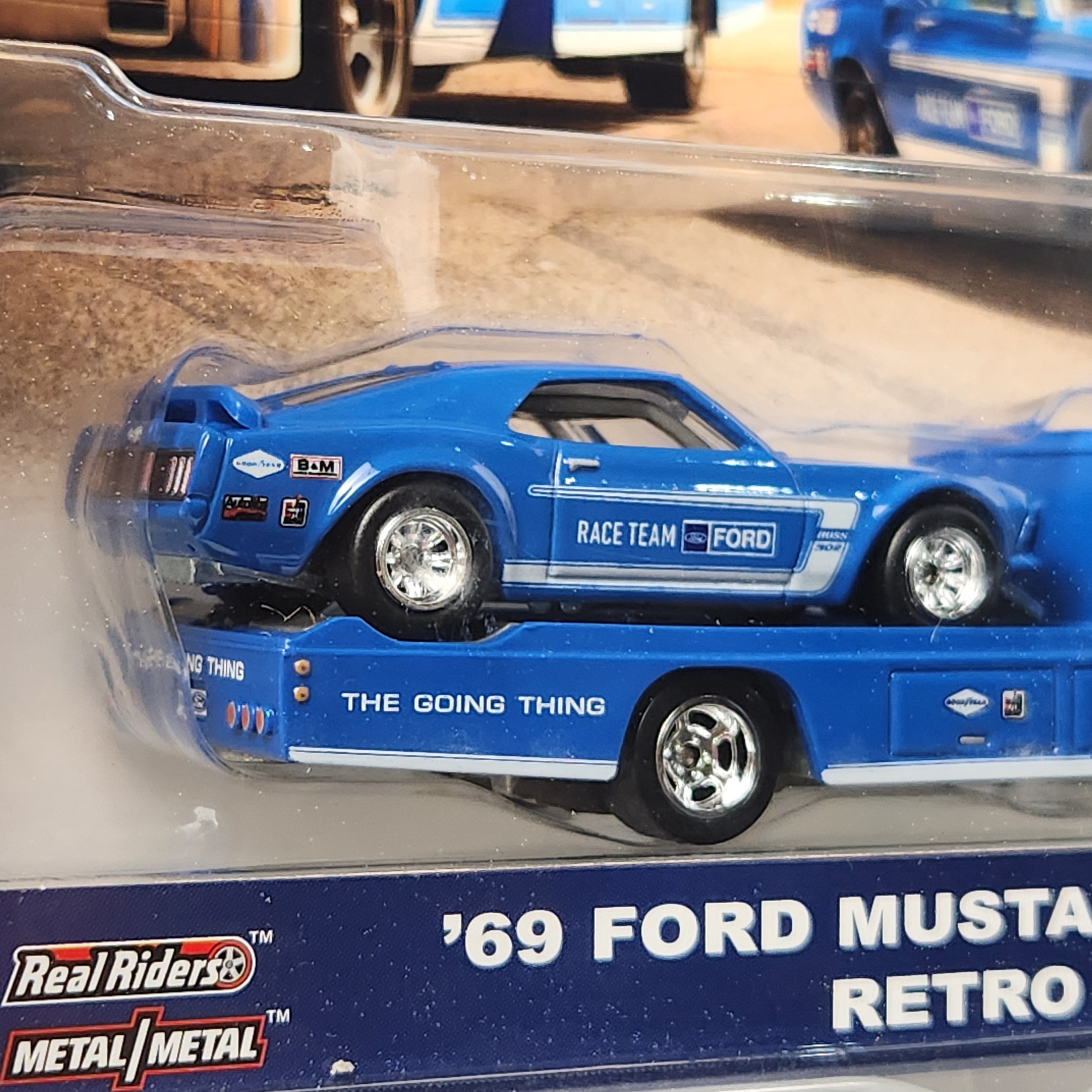 69 Ford Mustang Boss 302 Retro Rig #19 Team Transport American Premium Hot Wheels