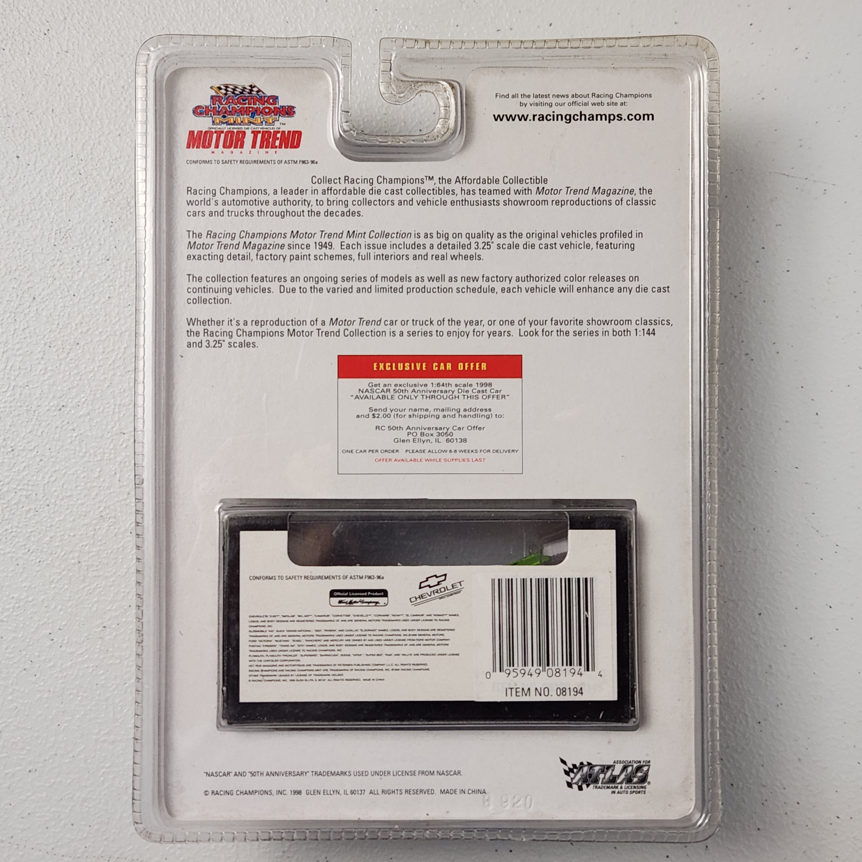 1970 Plymouth Barracuda Motor Trend American Racing Champions 1999